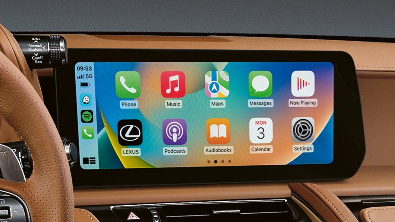 The Lexus LC Convertible's touchscreen