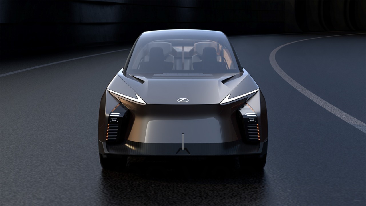 Lexus LF-ZL concept car driving on a road